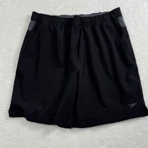 Speedo Men's Hydro Tech Volley Swim Shorts,‎ Black/Gray Size L